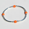 Inked & Sexy Handmade Neon Orange Glass Beaded Strecth Bracelet