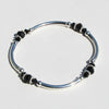 Inked & Sexy Handmade Black Glass Beads and Black Swarovski Crystal Stretch Bracelet