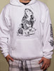 "Dirty Look's" Men's White Jerzee Pullover Sweatshirt