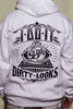 [SharingDiscount] "Dirty Look's" Men's White Jerzee Pullover Sweatshirt