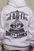 "Dirty Look's" Men's White Jerzee Pullover Sweatshirt