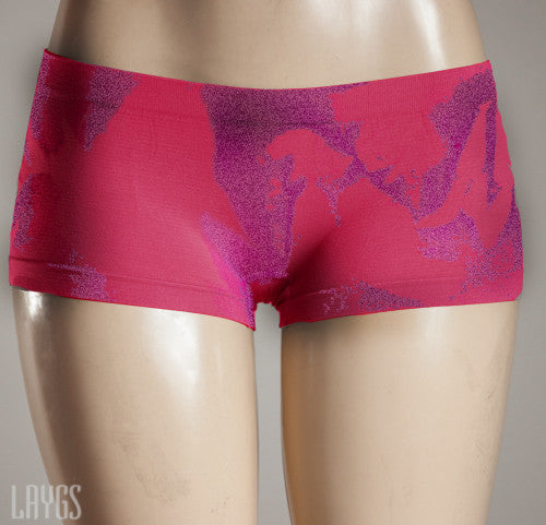 Hand-painted Bootie Shorts- Pink & Purple