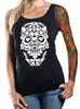 "Day of the Dead" Women's Tank in Coral