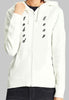 [SharingDiscount] "Smokey Skull" Women's Zip up Hoodie in white