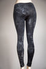 Hand-painted Leggings- Black/Silver