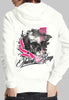 [SharingDiscount] "Smokey Skull" Women's Zip up Hoodie in white